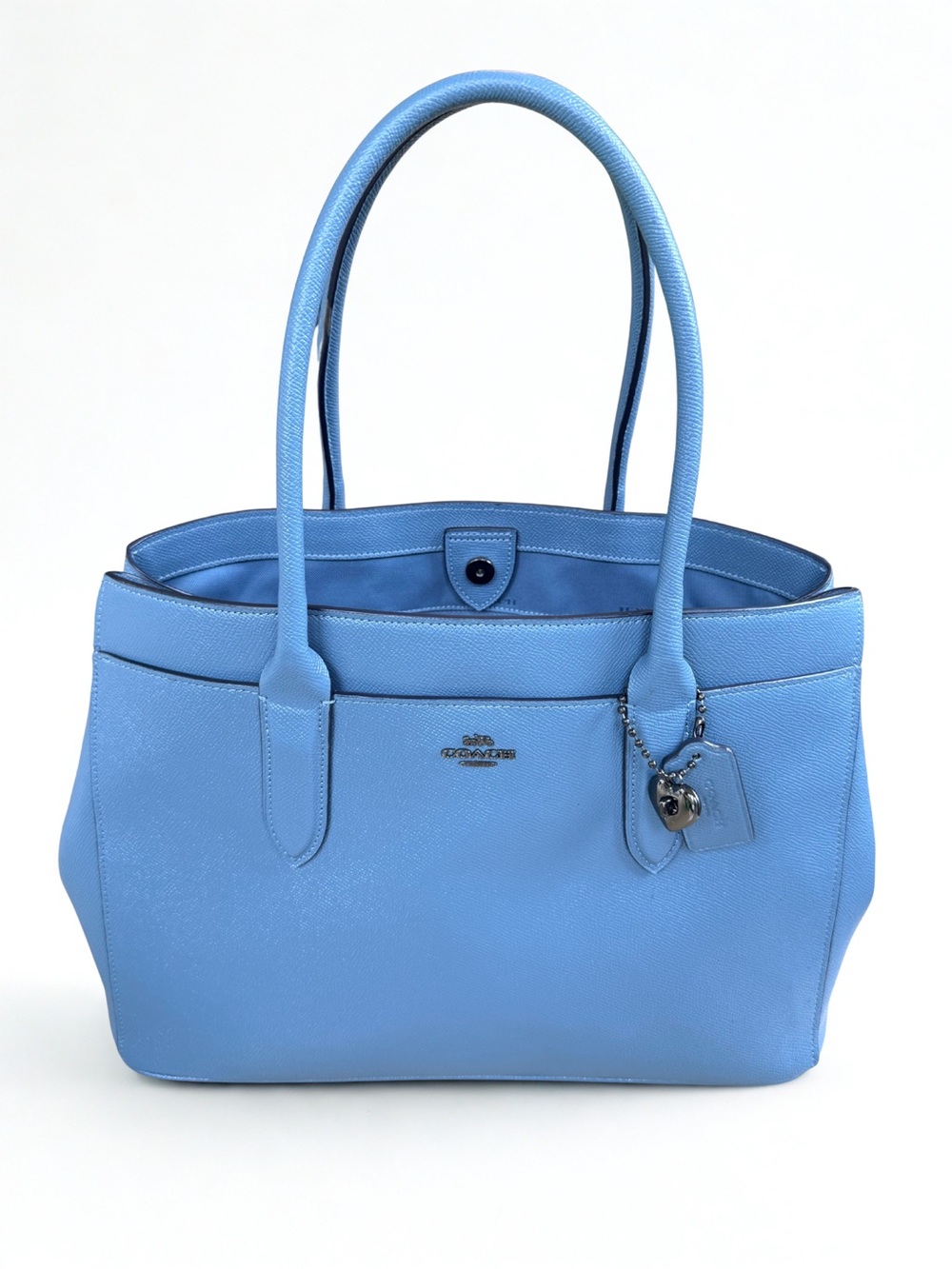 Stunning Coach Bailey Carryall in Chambray Blue Crossgrain Leather - Picture 2 of 9